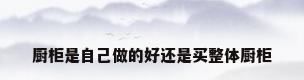厨柜是自己做的好还是买整体厨柜