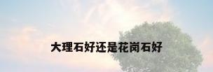 大理石好还是花岗石好