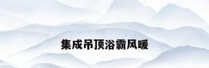 集成吊顶浴霸风暖