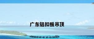 广东铝扣板吊顶