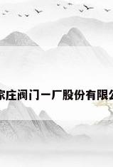 石家庄阀门一厂股份有限公司