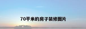 70平米的房子装修图片