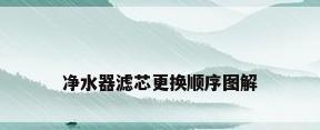 净水器滤芯更换顺序图解