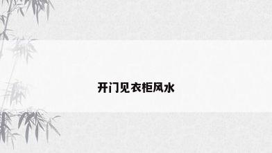 开门见衣柜风水