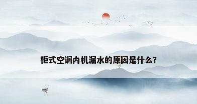 柜式空调内机漏水的原因是什么?