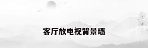 客厅放电视背景墙