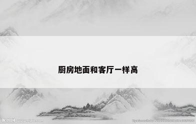 厨房地面和客厅一样高