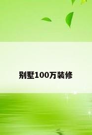 别墅100万装修