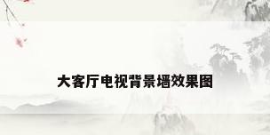 大客厅电视背景墙效果图
