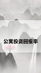 公寓投资回报率