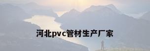 河北pvc管材生产厂家