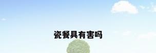 瓷餐具有害吗