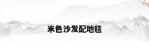 米色沙发配地毯