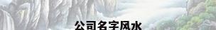 公司名字风水