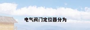 电气阀门定位器分为