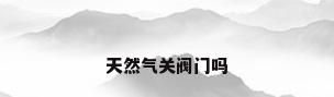 天然气关阀门吗