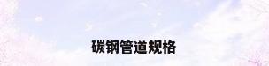 碳钢管道规格