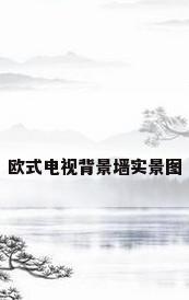 欧式电视背景墙实景图