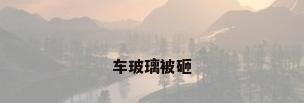 车玻璃被砸