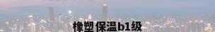 橡塑保温b1级