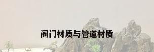 阀门材质与管道材质