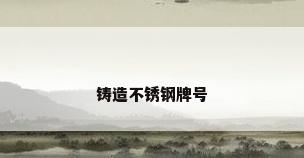 铸造不锈钢牌号