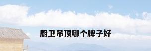 厨卫吊顶哪个牌子好