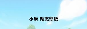 小米 动态壁纸