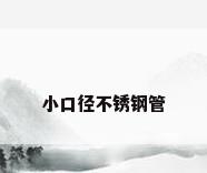 小口径不锈钢管