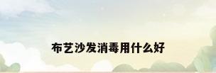布艺沙发消毒用什么好