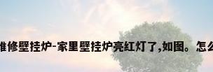 如何维修壁挂炉-家里壁挂炉亮红灯了,如图。怎么修啊