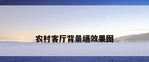 农村客厅背景墙效果图