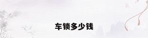 车锁多少钱