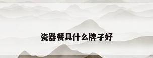 瓷器餐具什么牌子好