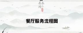 餐厅服务流程图