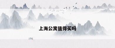 上海公寓值得买吗