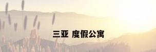 三亚 度假公寓