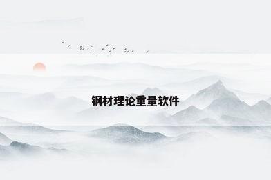 钢材理论重量软件