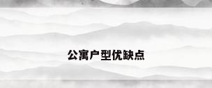 公寓户型优缺点