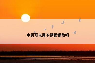 中药可以用不锈钢锅熬吗