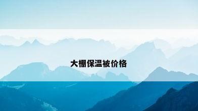 大棚保温被价格