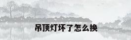 吊顶灯坏了怎么换