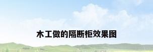 木工做的隔断柜效果图