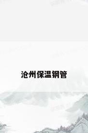 沧州保温钢管