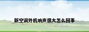 新空调外机响声很大怎么回事