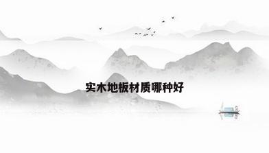 实木地板材质哪种好