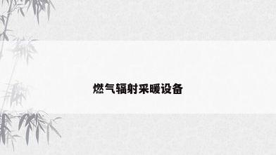 燃气辐射采暖设备