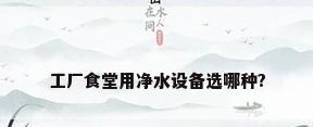 工厂食堂用净水设备选哪种?
