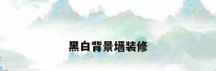 黑白背景墙装修