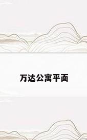 万达公寓平面